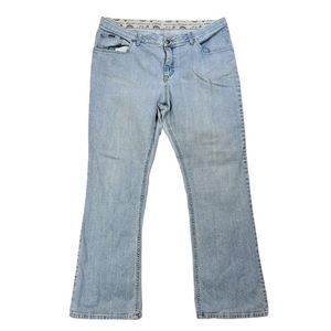 Women's Plus Riders Comfort No Gap Waistband Stretch Stonewash Jeans Size 16